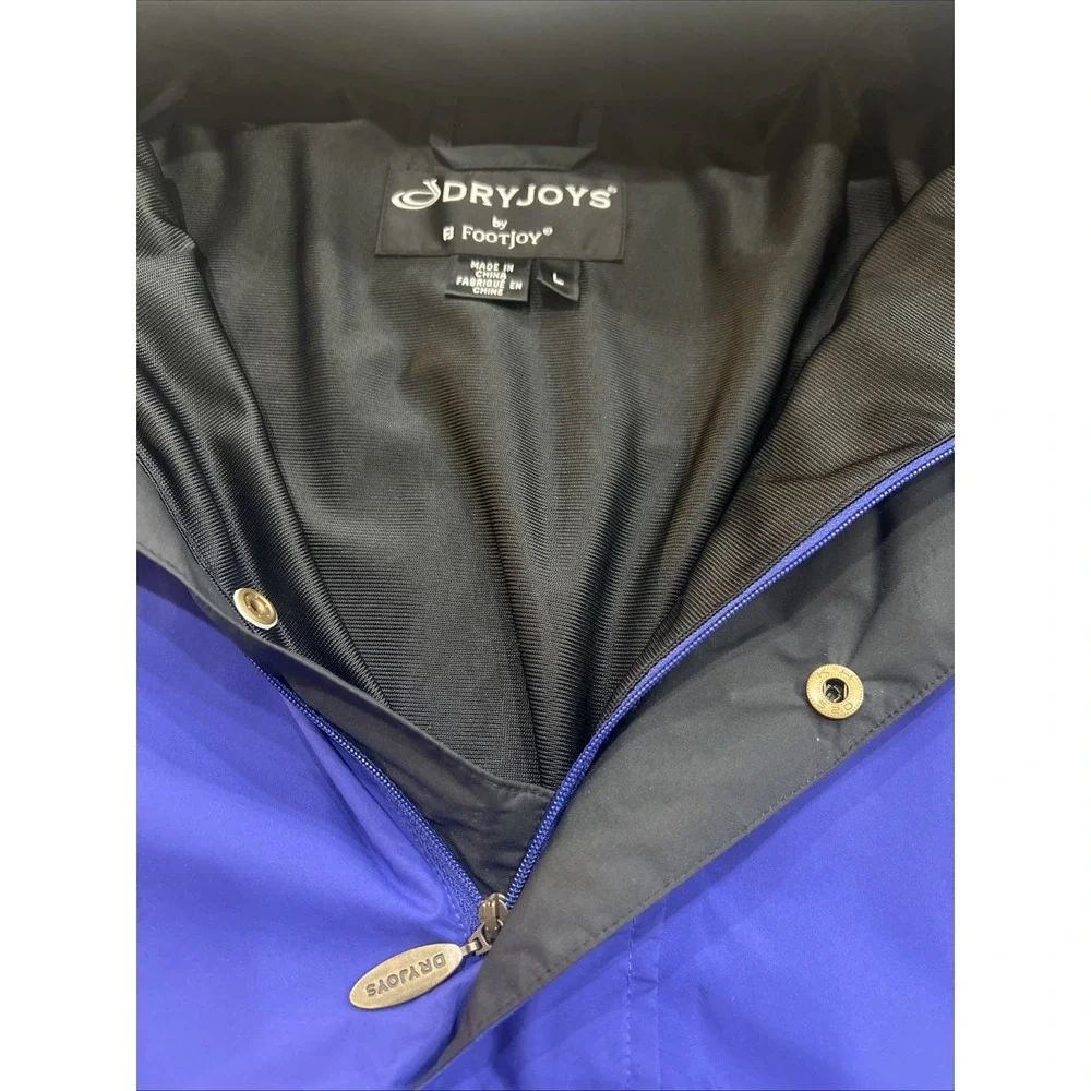 Dryjoys By Footjoy Pullover Jacket Saiae BLUE Rainproof short sleeve Men's LARGE